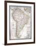 Old Map Of South America-Tektite-Framed Art Print