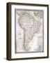 Old Map Of South America-Tektite-Framed Art Print