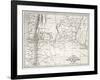 Old Map Of South-American Region Between Santiago And Buenos Aires-marzolino-Framed Art Print