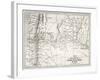 Old Map Of South-American Region Between Santiago And Buenos Aires-marzolino-Framed Art Print