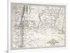 Old Map Of South-American Region Between Santiago And Buenos Aires-marzolino-Framed Art Print