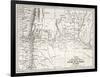 Old Map Of South-American Region Between Santiago And Buenos Aires-marzolino-Framed Art Print