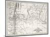 Old Map Of South-American Region Between Santiago And Buenos Aires-marzolino-Mounted Art Print