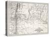Old Map Of South-American Region Between Santiago And Buenos Aires-marzolino-Stretched Canvas