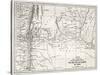 Old Map Of South-American Region Between Santiago And Buenos Aires-marzolino-Stretched Canvas