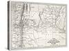 Old Map Of South-American Region Between Santiago And Buenos Aires-marzolino-Stretched Canvas