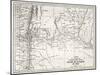 Old Map Of South-American Region Between Santiago And Buenos Aires-marzolino-Mounted Art Print