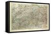 Old Map of Switzerland-null-Framed Stretched Canvas