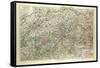 Old Map of Switzerland-null-Framed Stretched Canvas