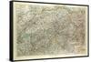 Old Map of Switzerland-null-Framed Stretched Canvas