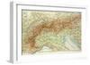 Old Map of the Alps-null-Framed Giclee Print