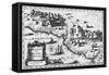 Old Map of the Northern Coast of South America-null-Framed Stretched Canvas