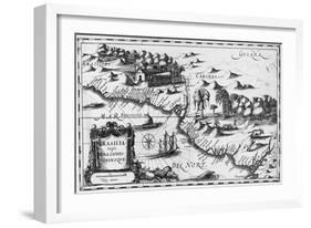 Old Map of the Northern Coast of South America-null-Framed Giclee Print