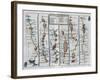 Old Map of the Road from Dartmouth to Minhead in Somerset-Shire-null-Framed Giclee Print