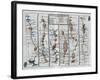 Old Map of the Road from Dartmouth to Minhead in Somerset-Shire-null-Framed Giclee Print
