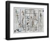 Old Map of the Road from Dartmouth to Minhead in Somerset-Shire-null-Framed Giclee Print