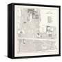 Old Map of the Ward of Cheap About 1750 London-null-Framed Stretched Canvas