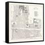 Old Map of the Ward of Cheap About 1750 London-null-Framed Stretched Canvas