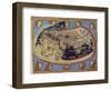 Old Map of the World Ptolemaic World, 1482-null-Framed Giclee Print