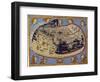 Old Map of the World Ptolemaic World, 1482-null-Framed Giclee Print