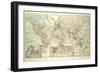 Old Map of the World-null-Framed Giclee Print