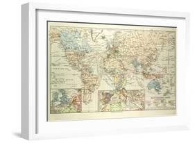 Old Map of the World-null-Framed Giclee Print
