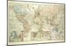 Old Map of the World-null-Mounted Giclee Print