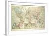 Old Map of the World-null-Framed Giclee Print