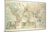 Old Map of the World-null-Mounted Giclee Print