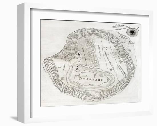 Old Map Of Underworld, Such As Described In The Aeneid Sixth Book-marzolino-Framed Art Print