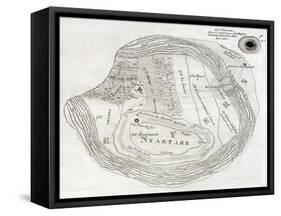 Old Map Of Underworld, Such As Described In The Aeneid Sixth Book-marzolino-Framed Stretched Canvas