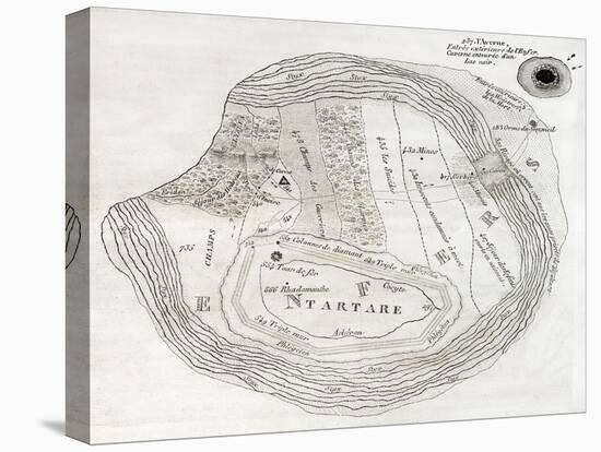 Old Map Of Underworld, Such As Described In The Aeneid Sixth Book-marzolino-Stretched Canvas