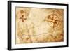 Old Map With A Compass On It-molodec-Framed Art Print