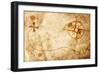 Old Map With A Compass On It-molodec-Framed Art Print