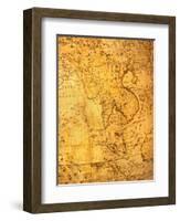 Old Map-VibrantImage-Framed Art Print