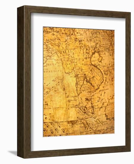 Old Map-VibrantImage-Framed Art Print