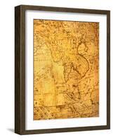 Old Map-VibrantImage-Framed Art Print