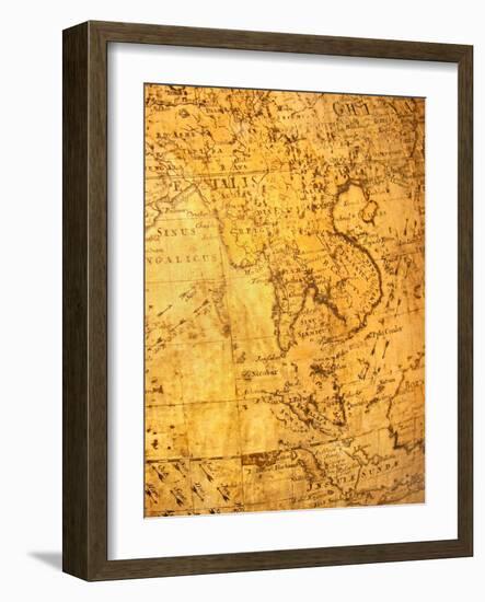 Old Map-VibrantImage-Framed Art Print