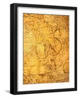 Old Map-VibrantImage-Framed Art Print