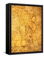 Old Map-VibrantImage-Framed Stretched Canvas