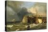 Old Margate Pier-J. M. W. Turner-Stretched Canvas