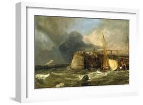 Old Margate Pier-J. M. W. Turner-Framed Giclee Print