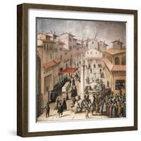 Old Market, 16th Century Work, Preserved in Hall of Wardrobe, Palazzo Vecchio, Florence, Italy-null-Framed Giclee Print