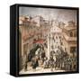 Old Market, 16th Century Work, Preserved in Hall of Wardrobe, Palazzo Vecchio, Florence, Italy-null-Framed Stretched Canvas