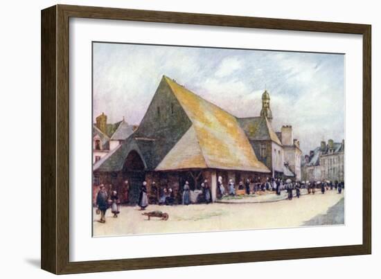 Old Market Hall, Auray-Arthur G. Bell-Framed Art Print