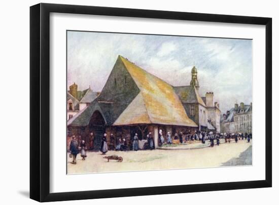 Old Market Hall, Auray-Arthur G. Bell-Framed Art Print