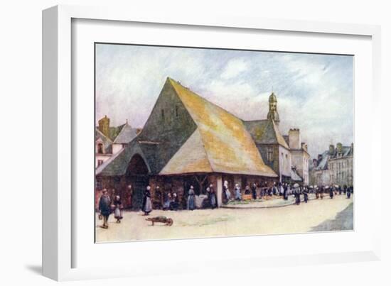 Old Market Hall, Auray-Arthur G. Bell-Framed Art Print