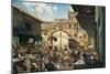 Old Market in Florence, 1882-1883-Telemaco Signorini-Mounted Giclee Print