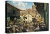 Old Market in Florence, 1882-1883-Telemaco Signorini-Stretched Canvas