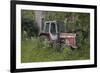 Old Massey Ferguson 698T Tractor Outside Farm Building, Norfolk, UK, June 2014-Ernie Janes-Framed Photographic Print